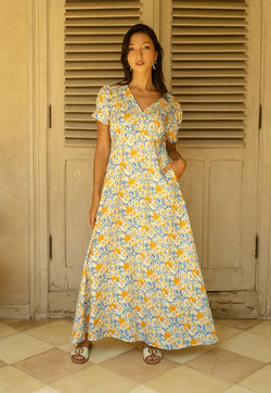 One Puram Belle Dress - Azure Blossom