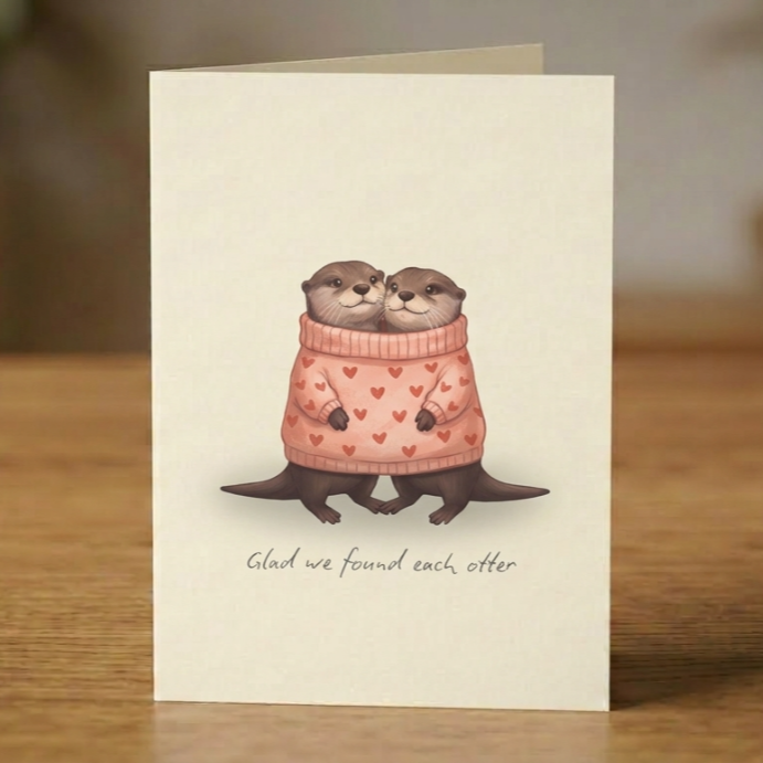 The Crimson Atelier Couple Card - Otter