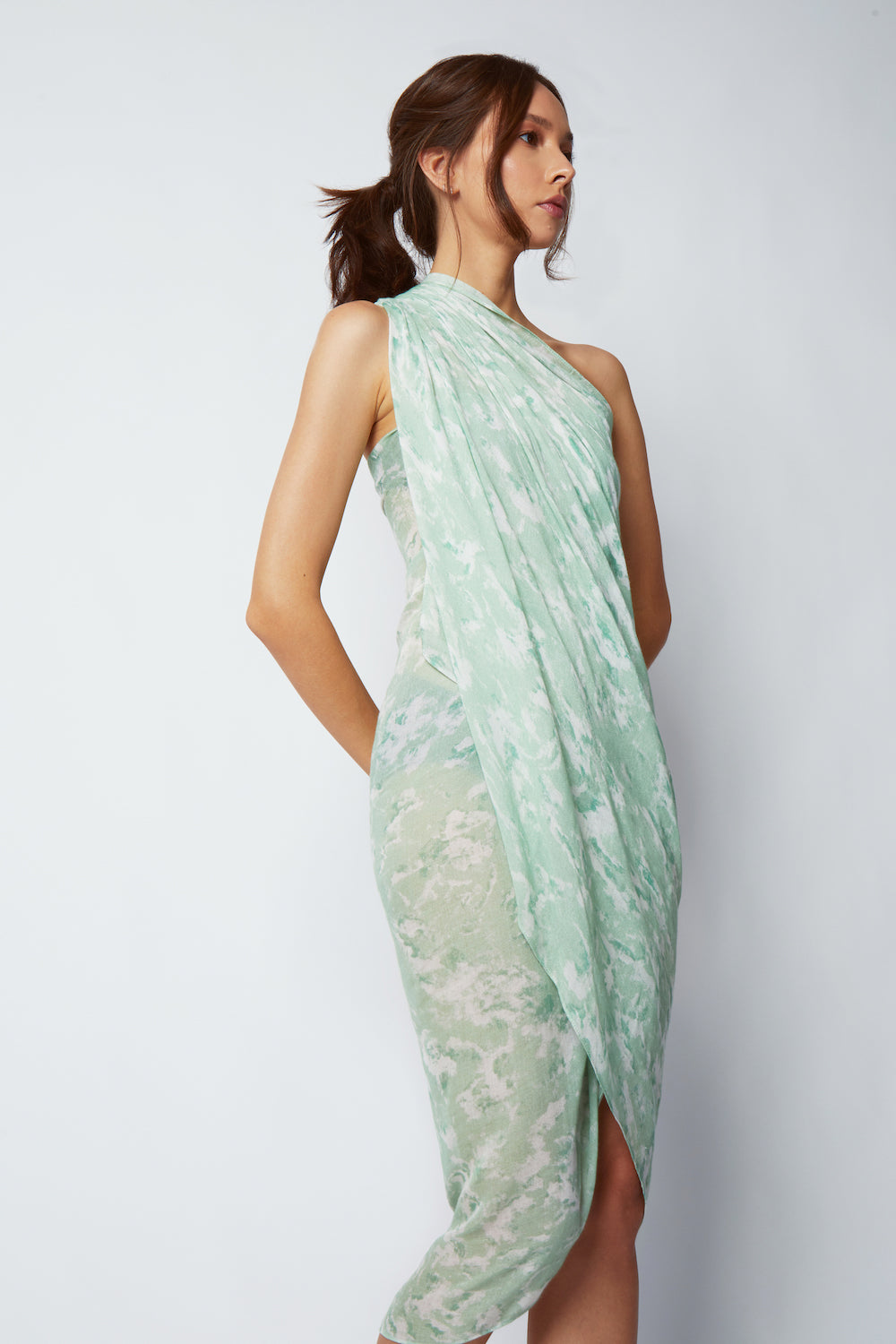 Shinjuku Lanes Matera Bamboo Sarong & Scarf - Mint Green
