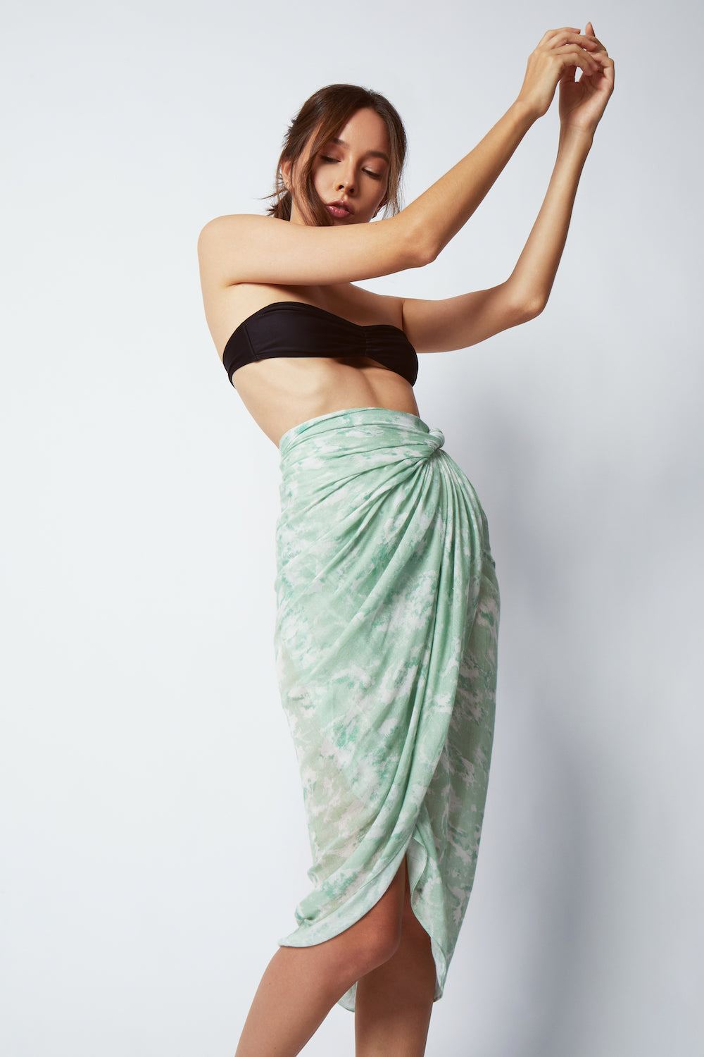 Shinjuku Lanes Matera Bamboo Sarong & Scarf - Mint Green