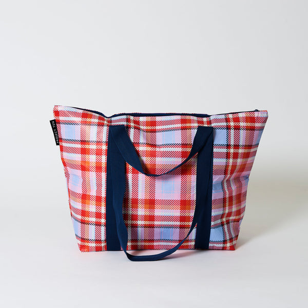 Project Ten Zip Up Medium Tote - Tartan