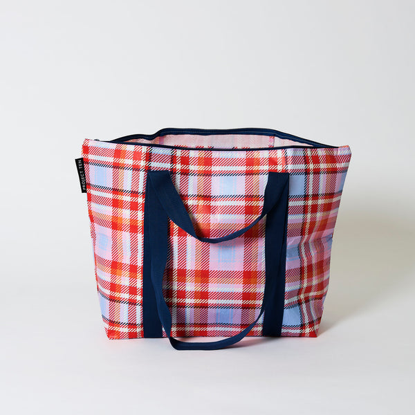 Project Ten Zip Up Medium Tote - Tartan