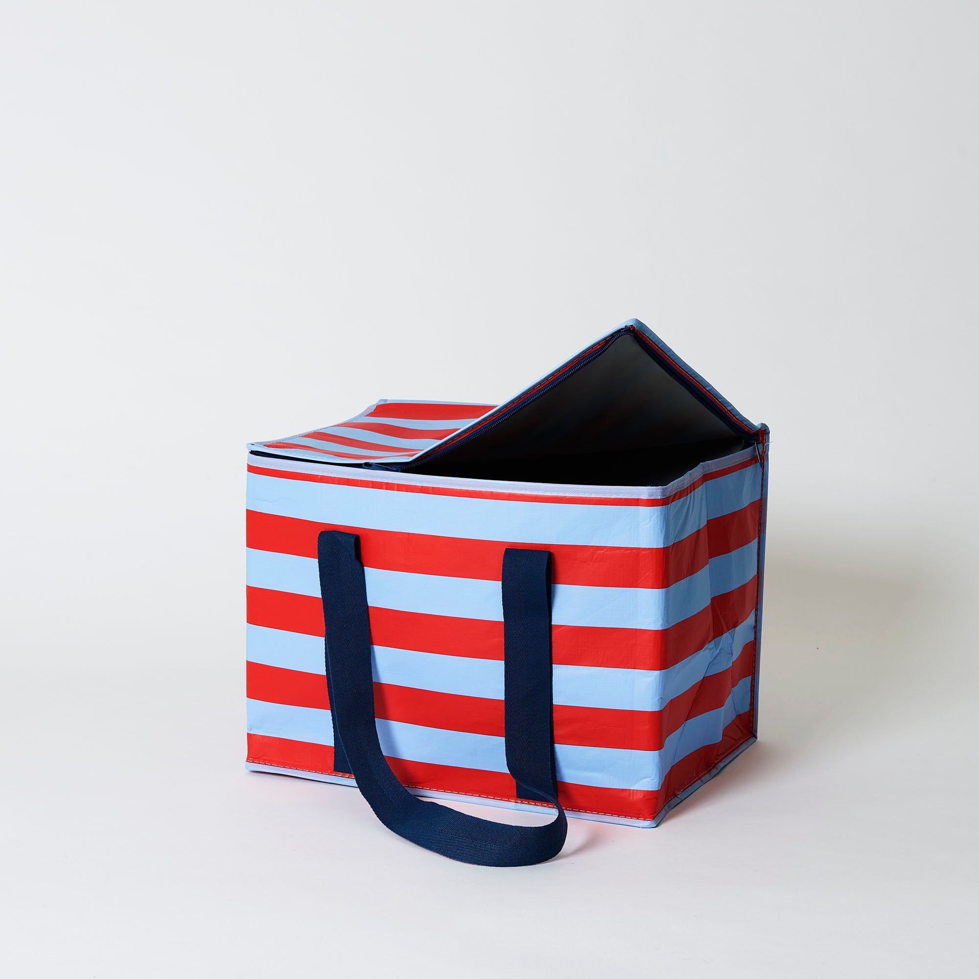 Project Ten Large Insulated Cooler Bag - Red Blue Stripe