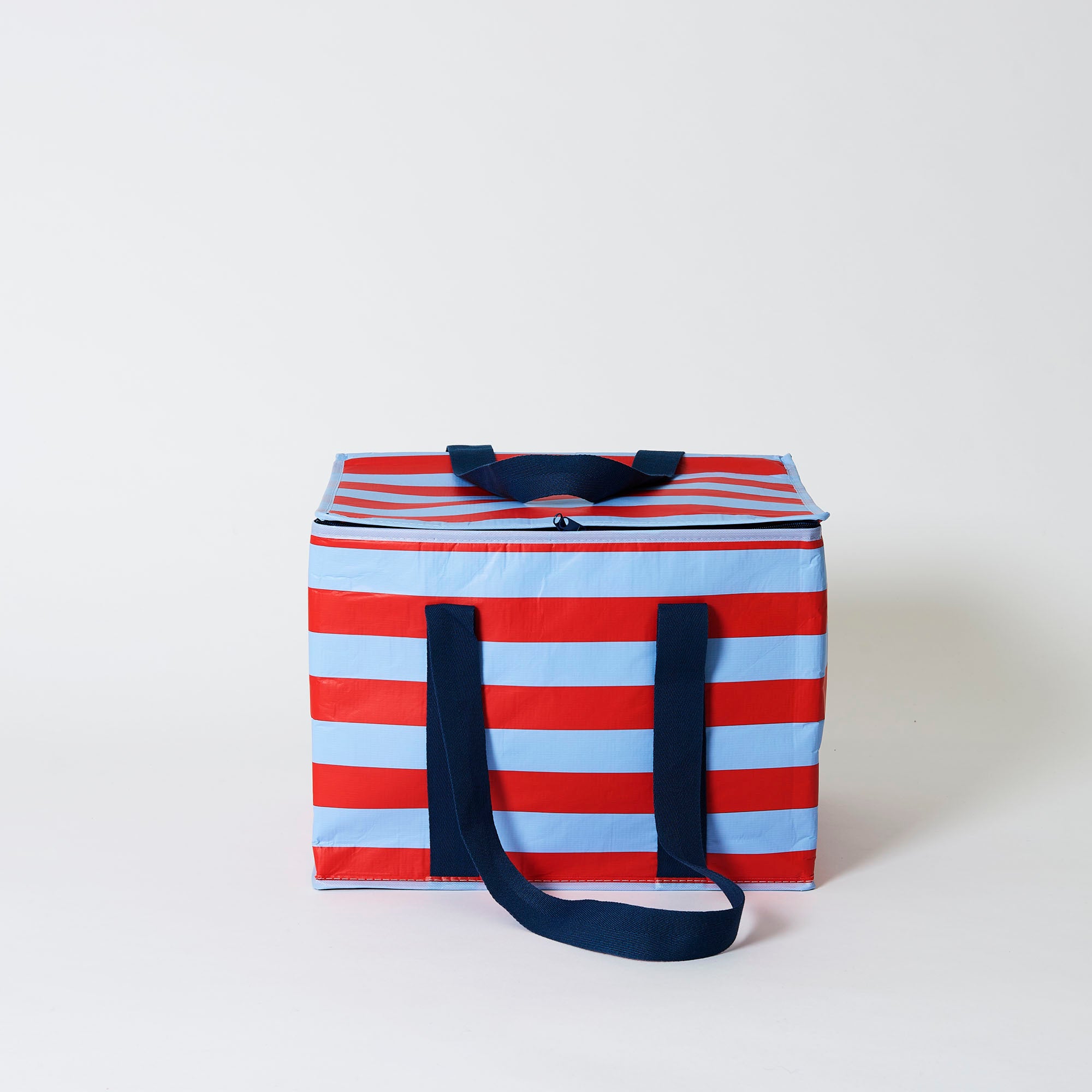 Project Ten Large Insulated Cooler Bag - Red Blue Stripe