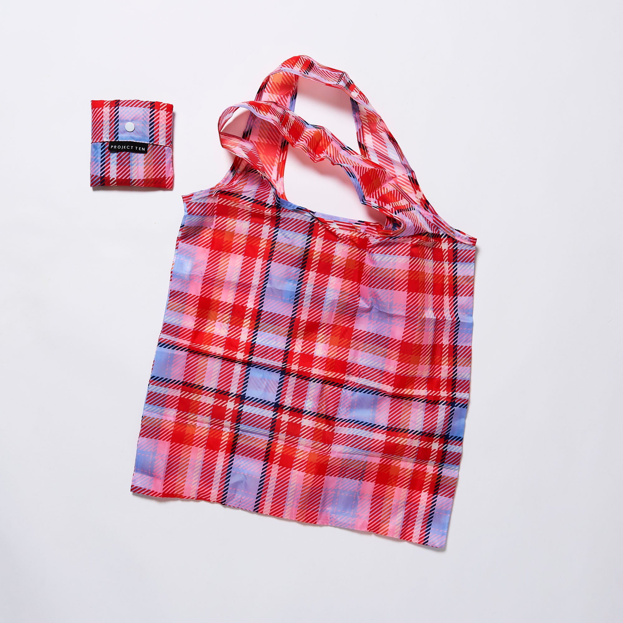 Project Ten Regular Pocket Shopper - Tartan