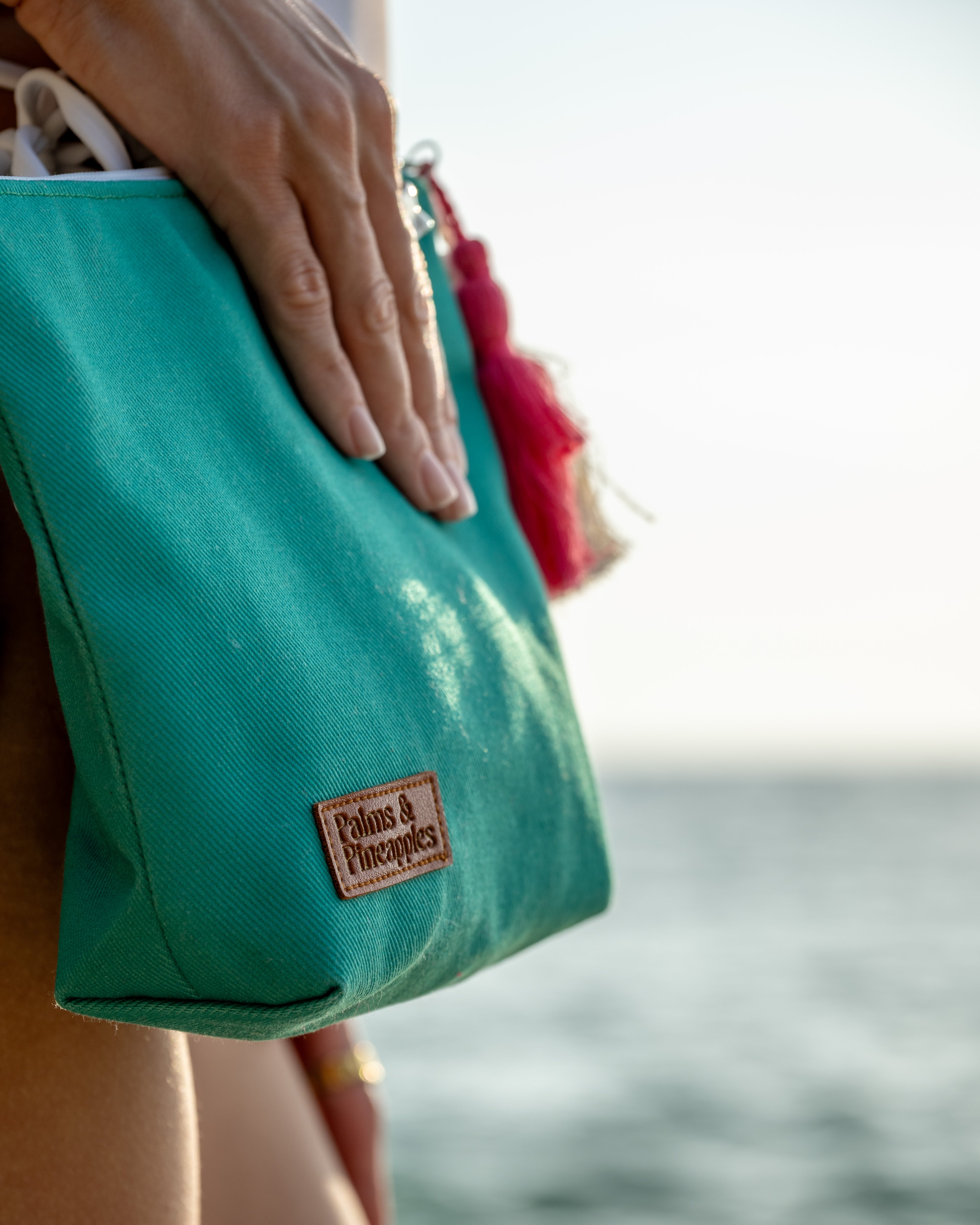 Palms & Pineapples Green Pouch Bag