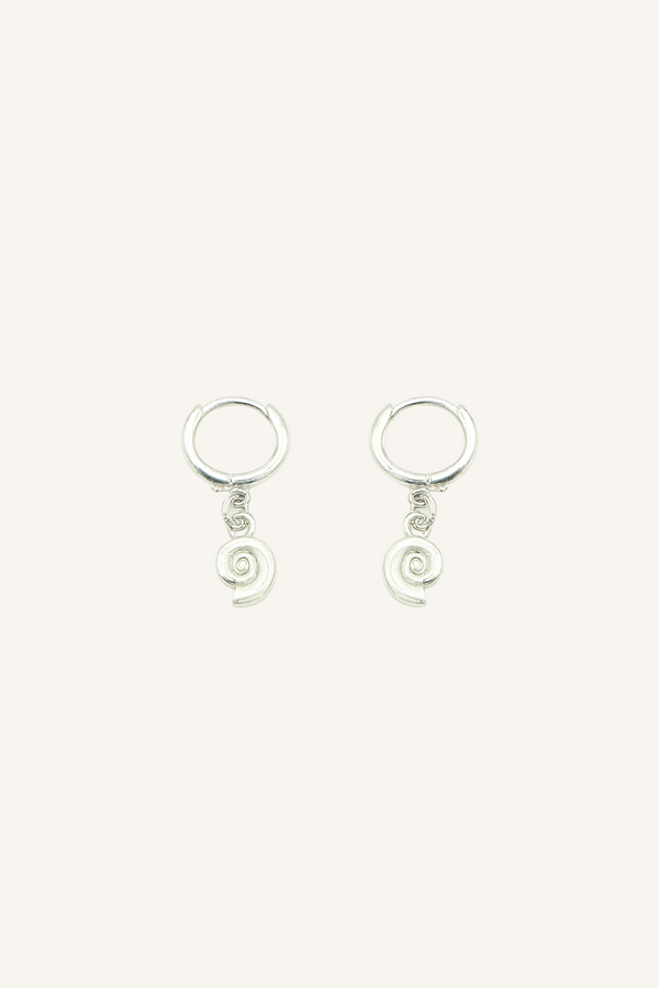 Pantala Lini Huggie Hoop Earrings - Shell