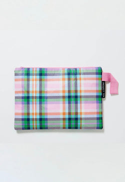 Project Ten Large Zip Pouch - Plaid