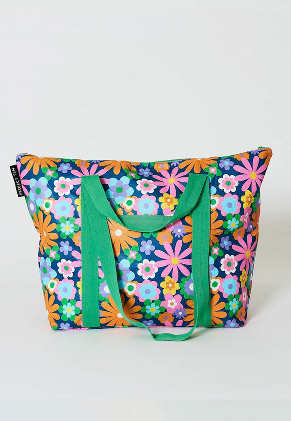 Project Ten Zip Up Medium Tote - Pop Floral