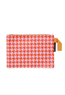 Project Ten Large Zip Pouch - Houndstooth