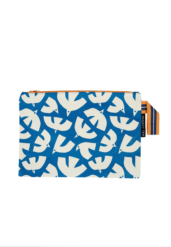 Project Ten Large Zip Pouch - Seagull