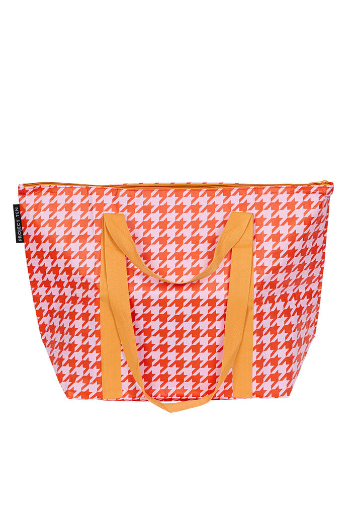 Project Ten Zip Up Medium Tote - Houndstooth