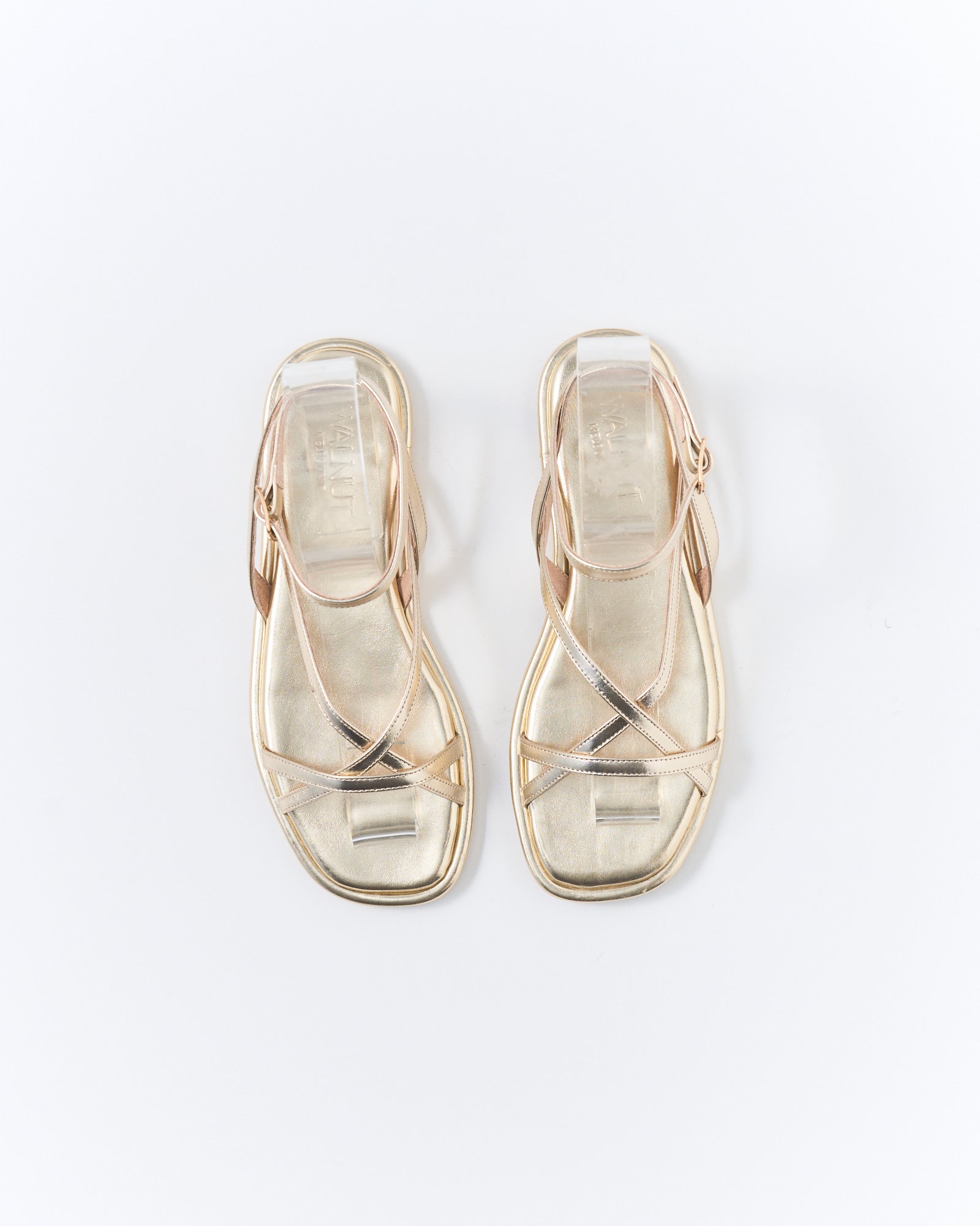 Walnut Melbourne Ripley Leather Sandal - Soft Gold