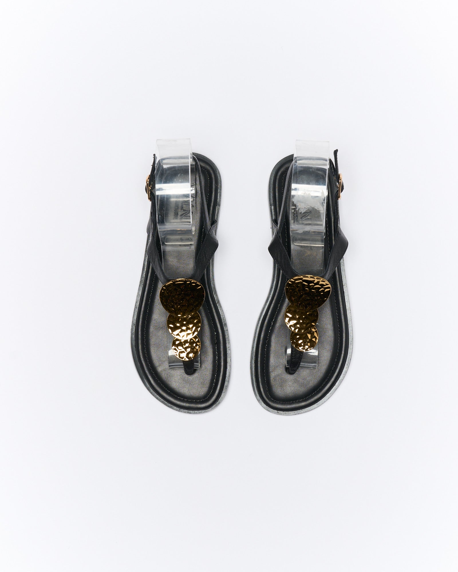 Walnut Melbourne Roxie Leather Sandal - Black