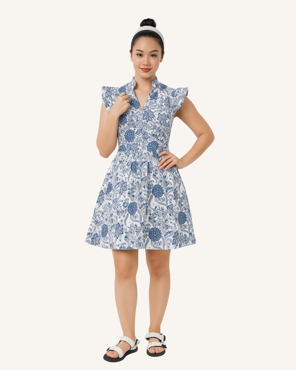 Vine and Branches Sera Dress - Floral Navy