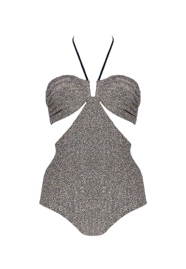 HÁI The Island Halter One Piece - Heather Silver