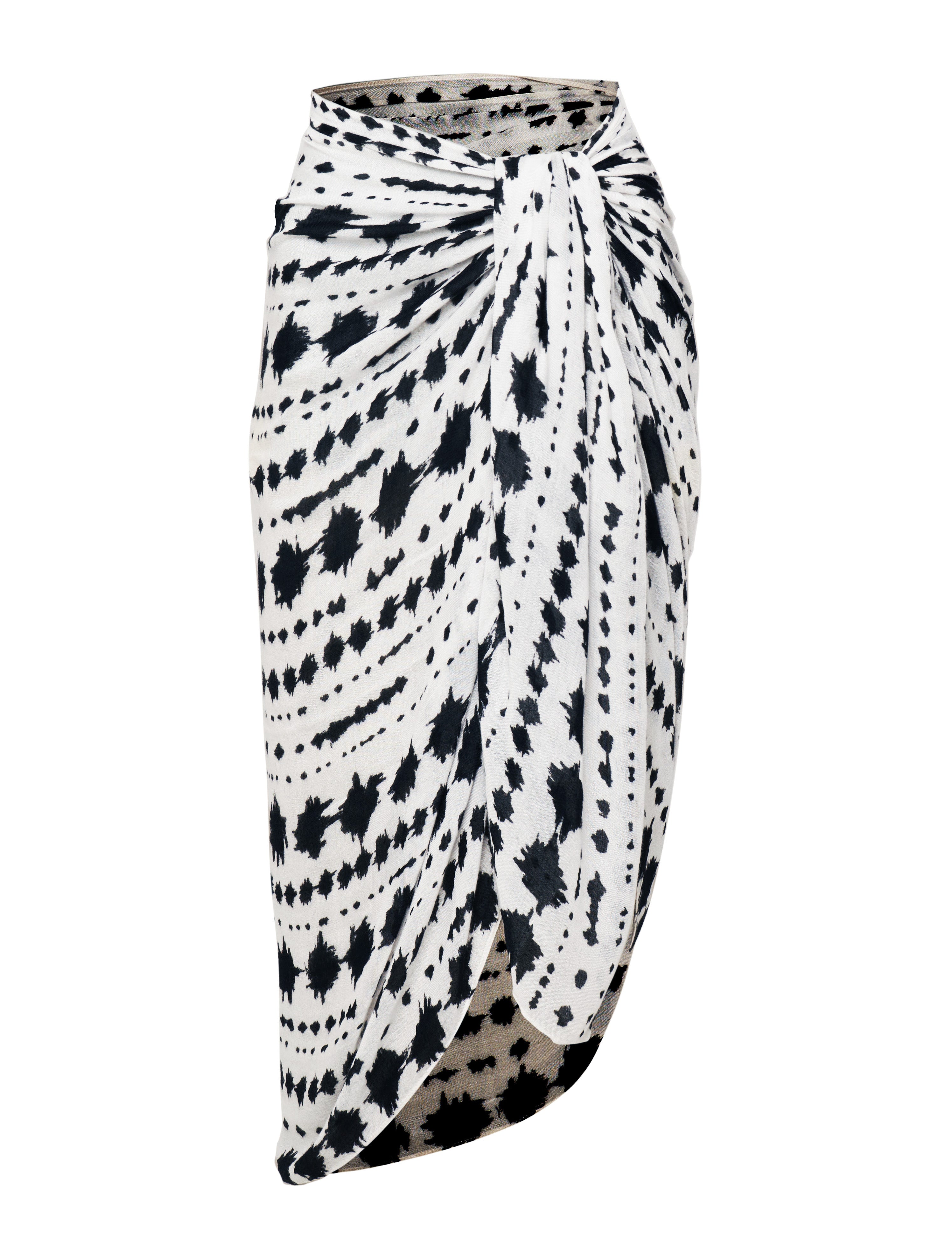 Shinjuku Lanes Tokyo Bamboo Sarong & Scarf - Monochrome