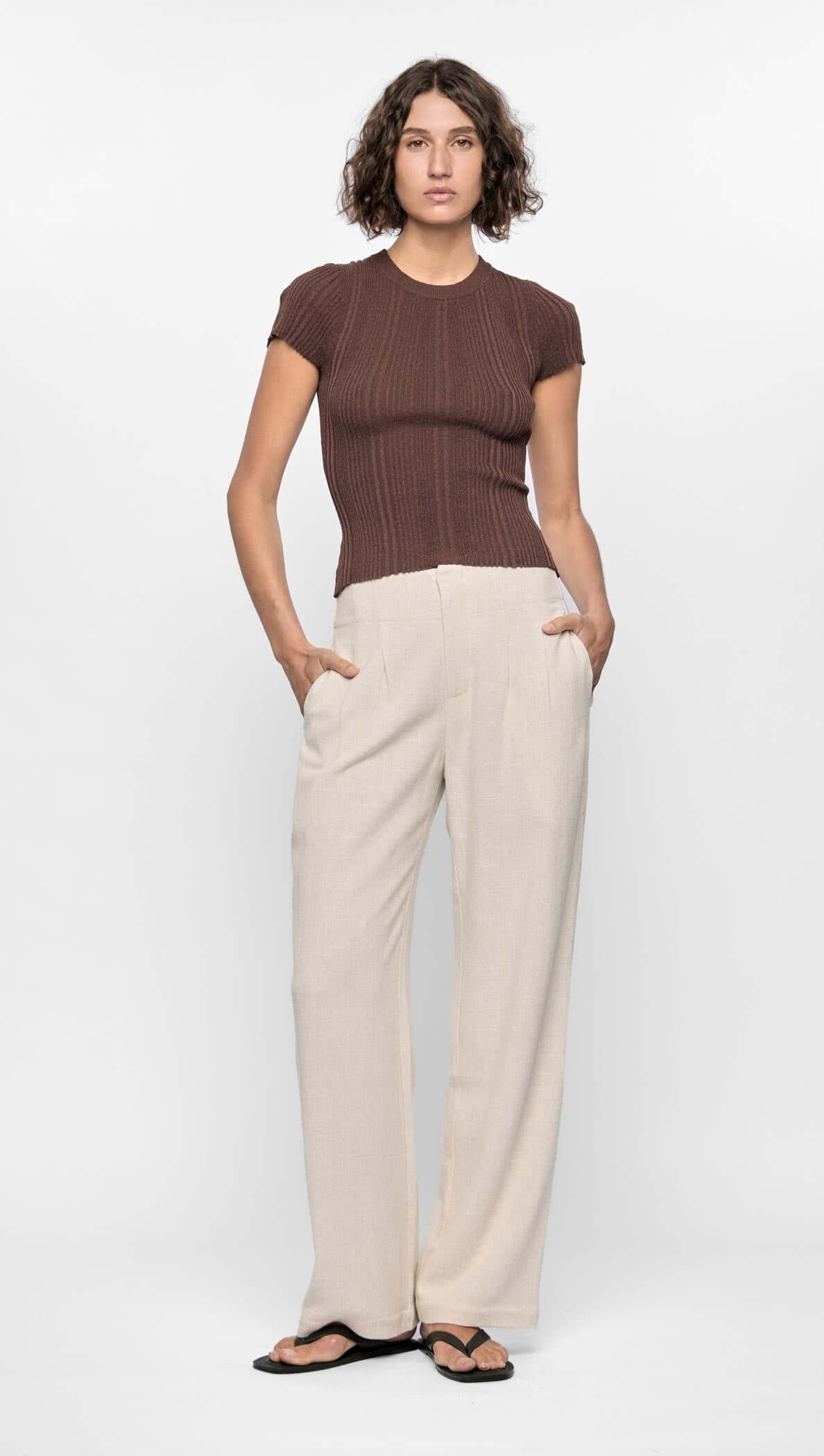 Staple The Label Maya Ribbed Knit Tee