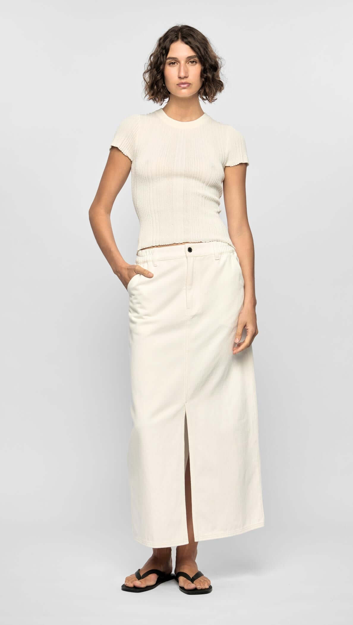 Staple the Label Emmie Denim Midi Skirt