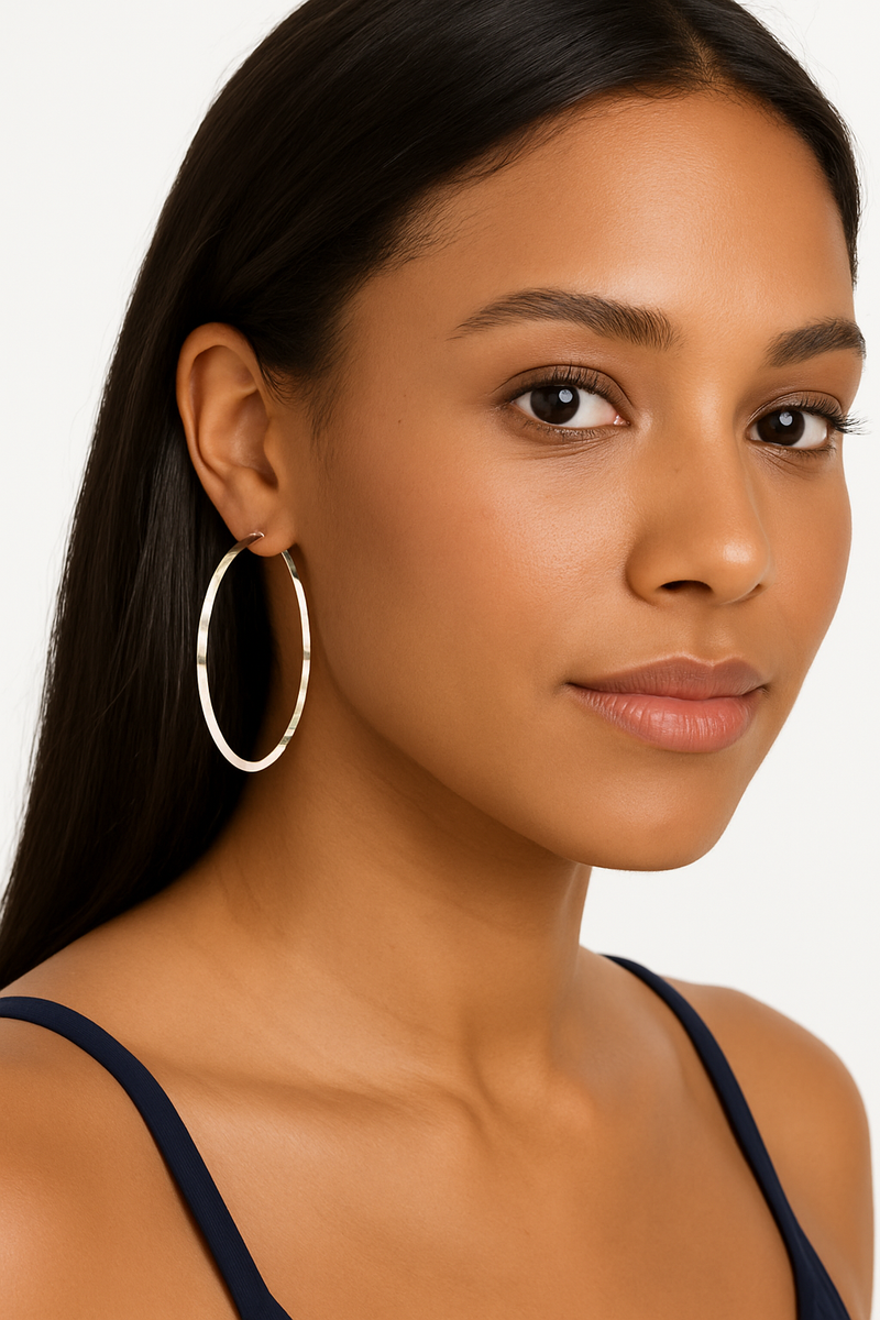 Pantala Yantra Beaded Hoops - White