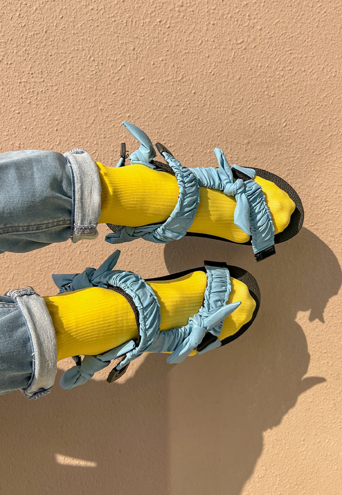 Pastel Blue Leather Jaedals