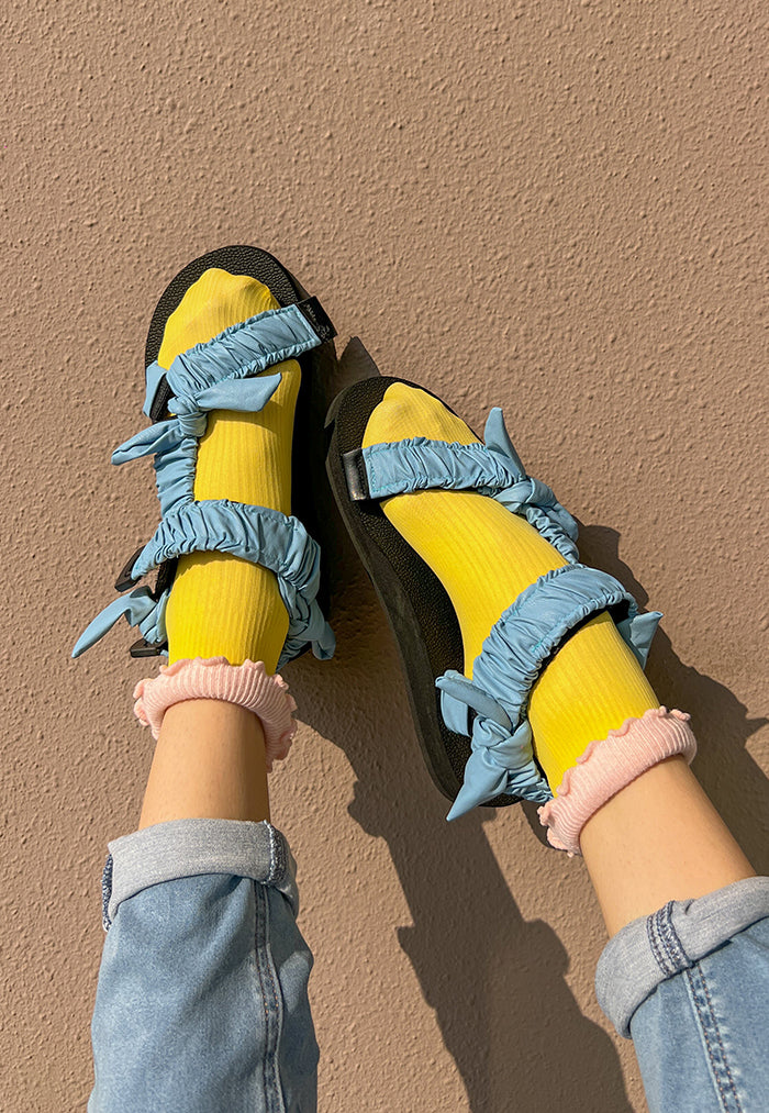 Pastel Blue Leather Jaedals
