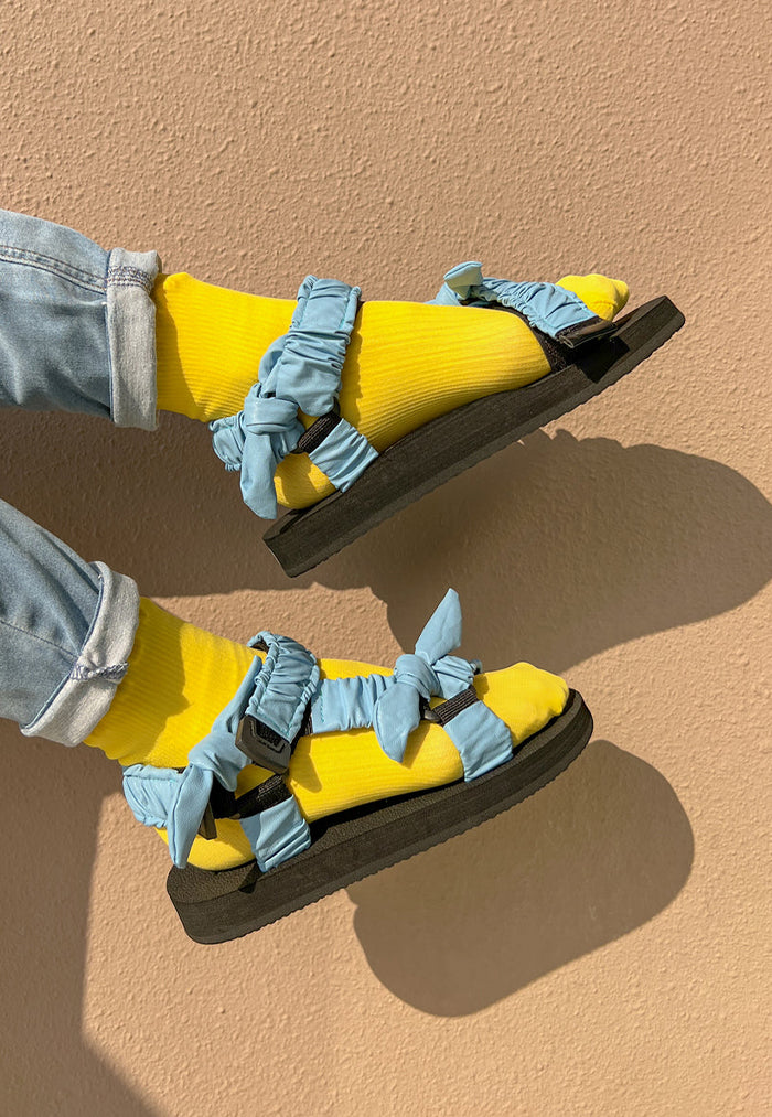 Pastel Blue Leather Jaedals