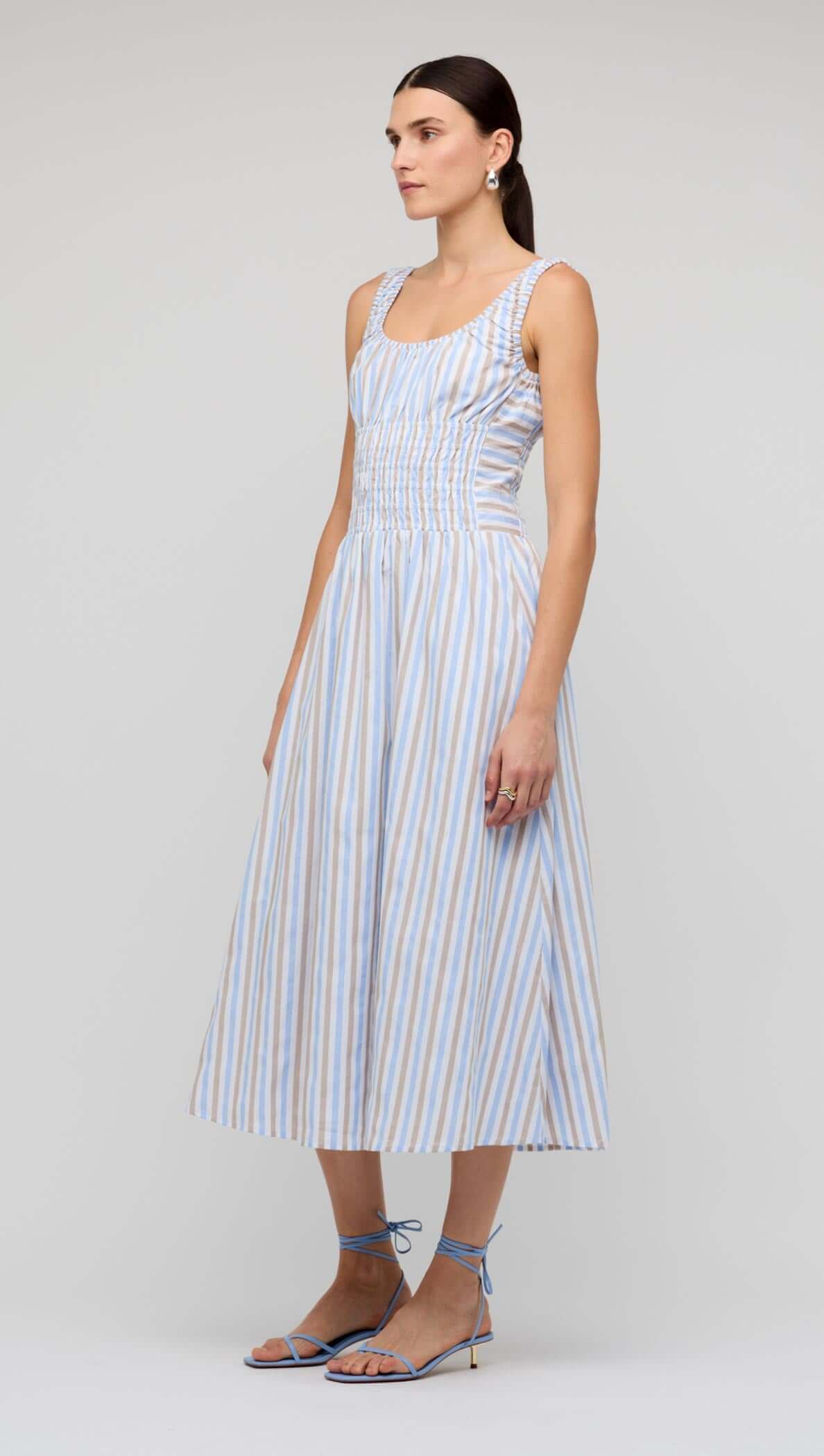 Staple the Label Marcella Shirred Midi Dress
