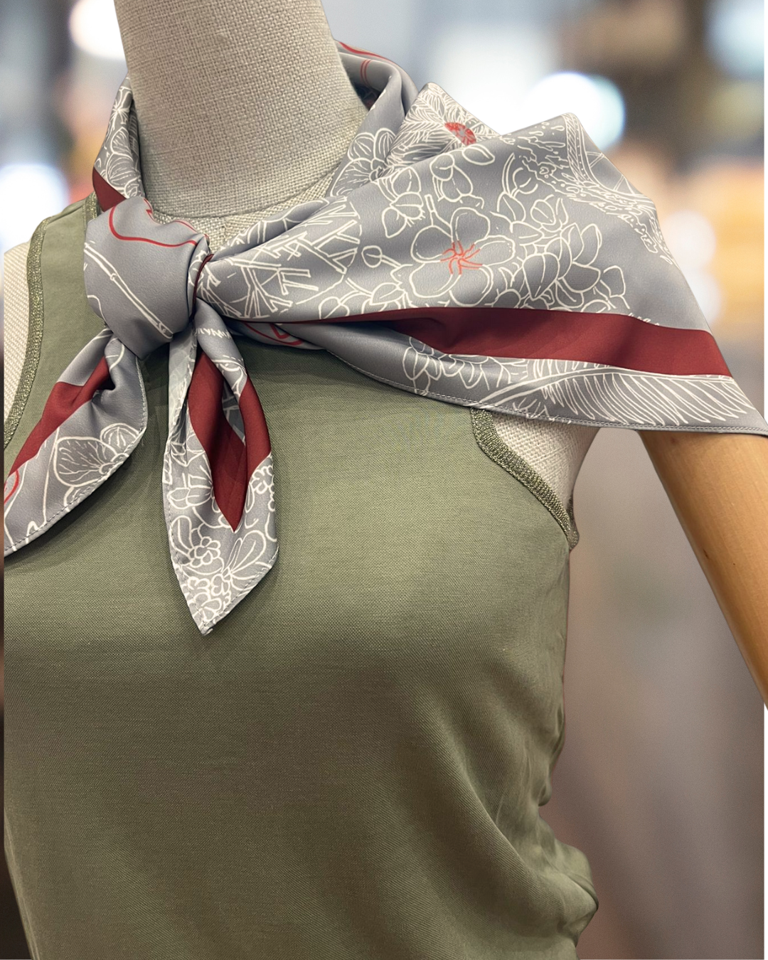 Junglesuit SG Iconic Satin Scarf Chili Pepper