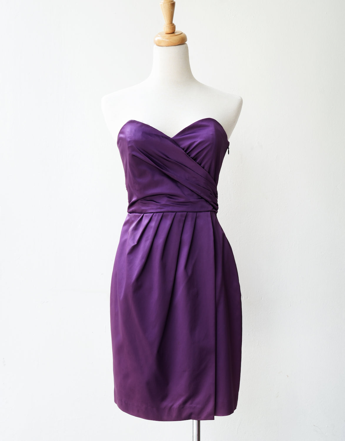 Thryfted Club Monaco Pleated Bustier Mini Dress