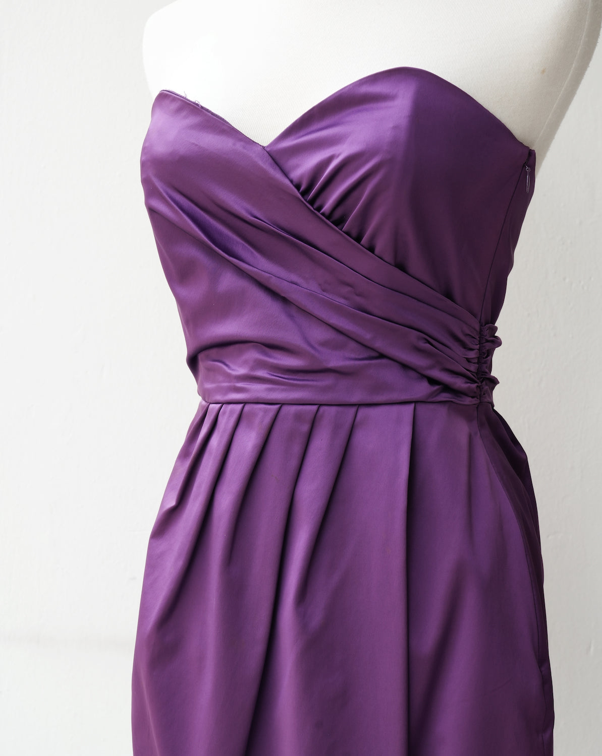 Thryfted Club Monaco Pleated Bustier Mini Dress