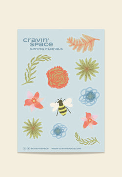Cravin' Space Spring Florals Sticker Sheet