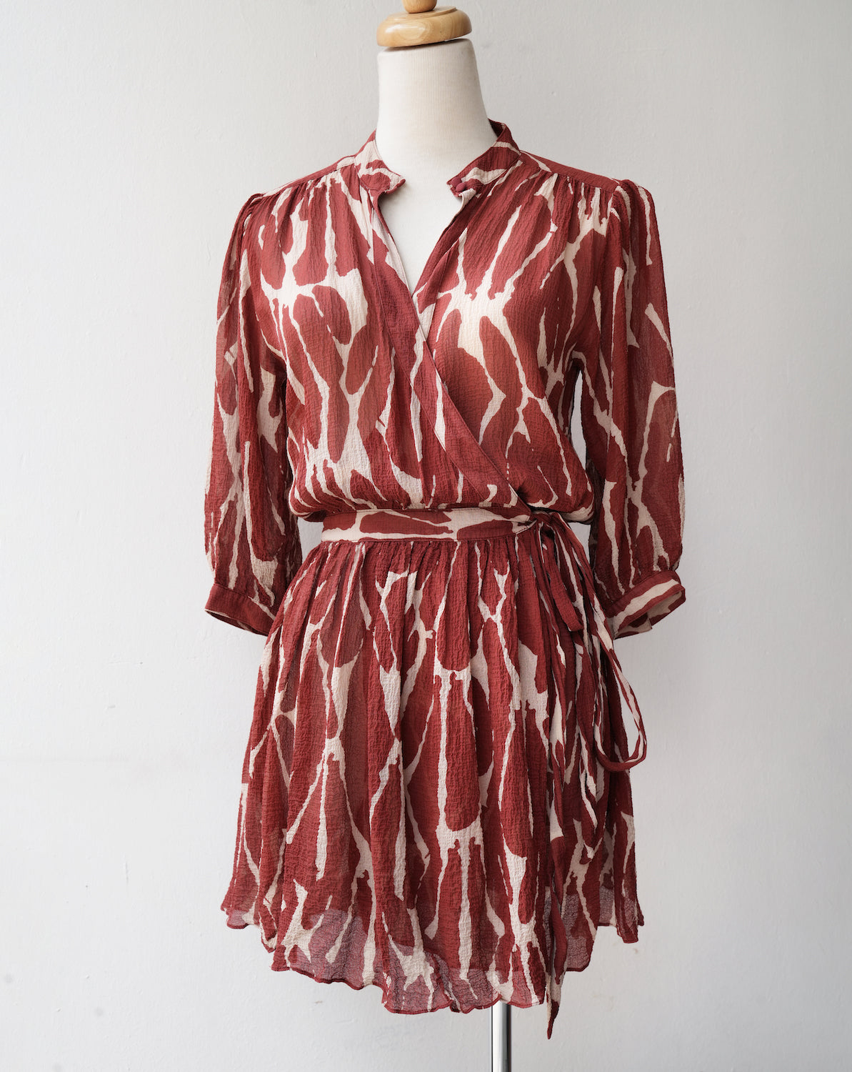Thryfted Diane von Furstenberg Silk Wrap Mini Dress