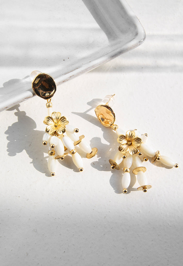 Envet Hibiscus Waterfall Earrings