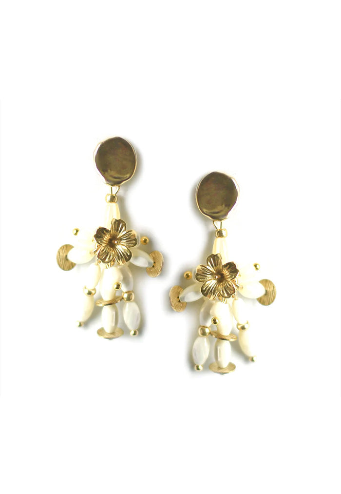 Envet Hibiscus Waterfall Earrings