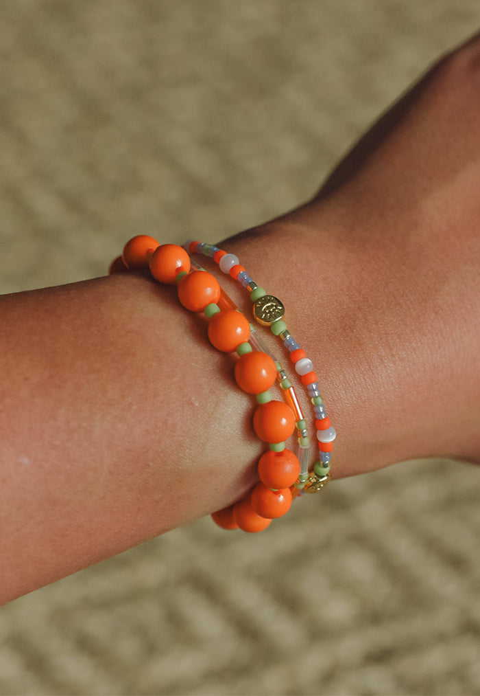 Envet Beaded Bracelet Set - Orange You Glad