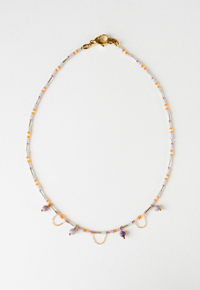 Envet Peach Orchid Necklace