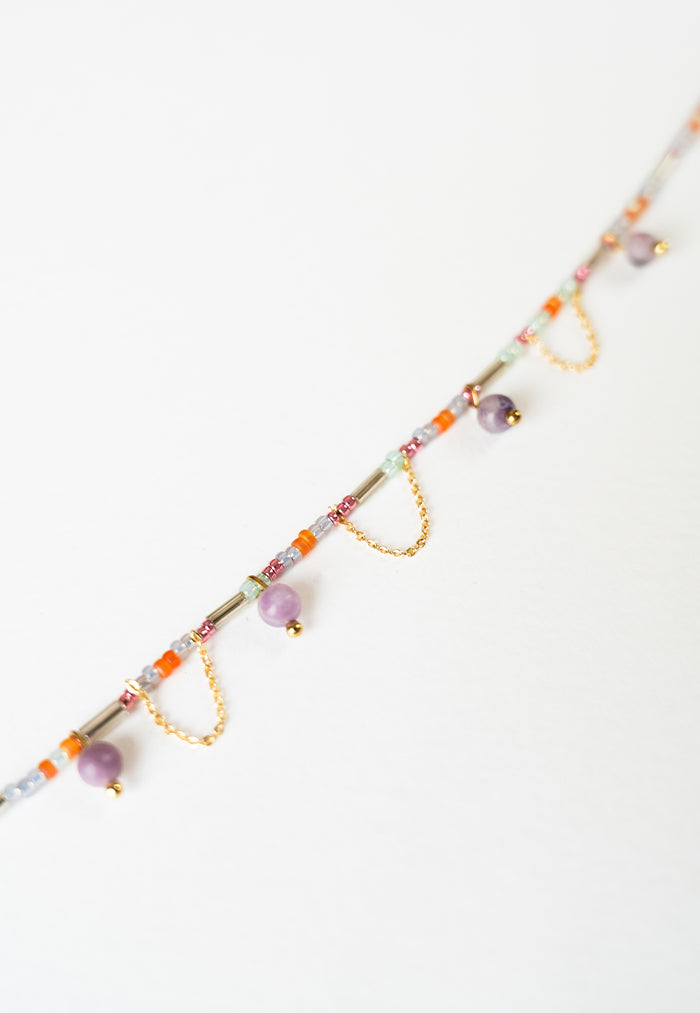 Envet Peach Orchid Necklace