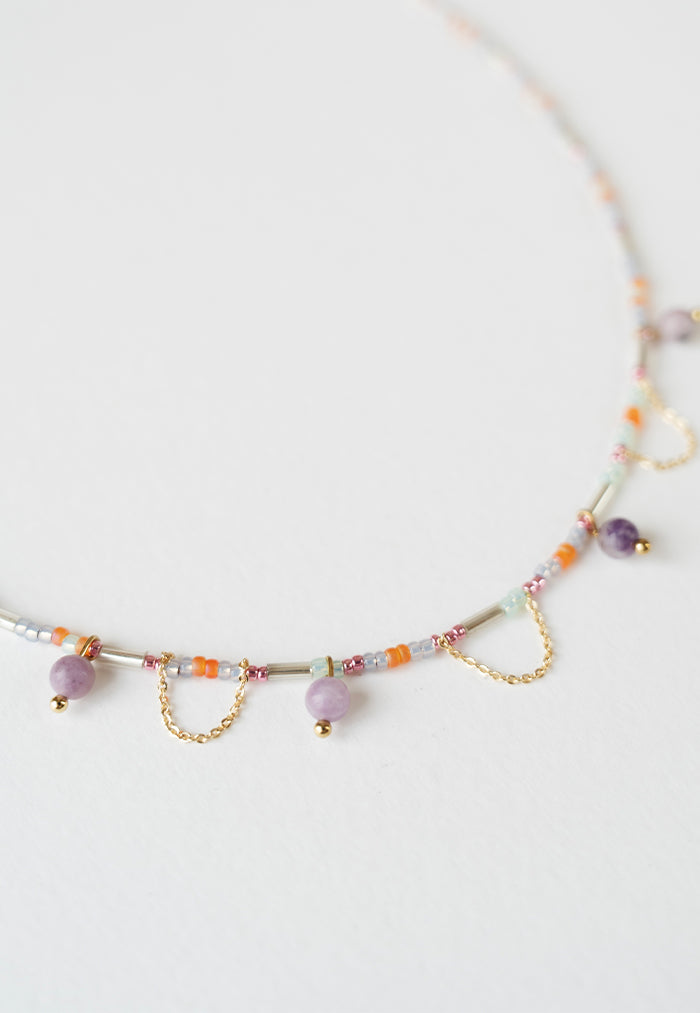 Envet Peach Orchid Necklace