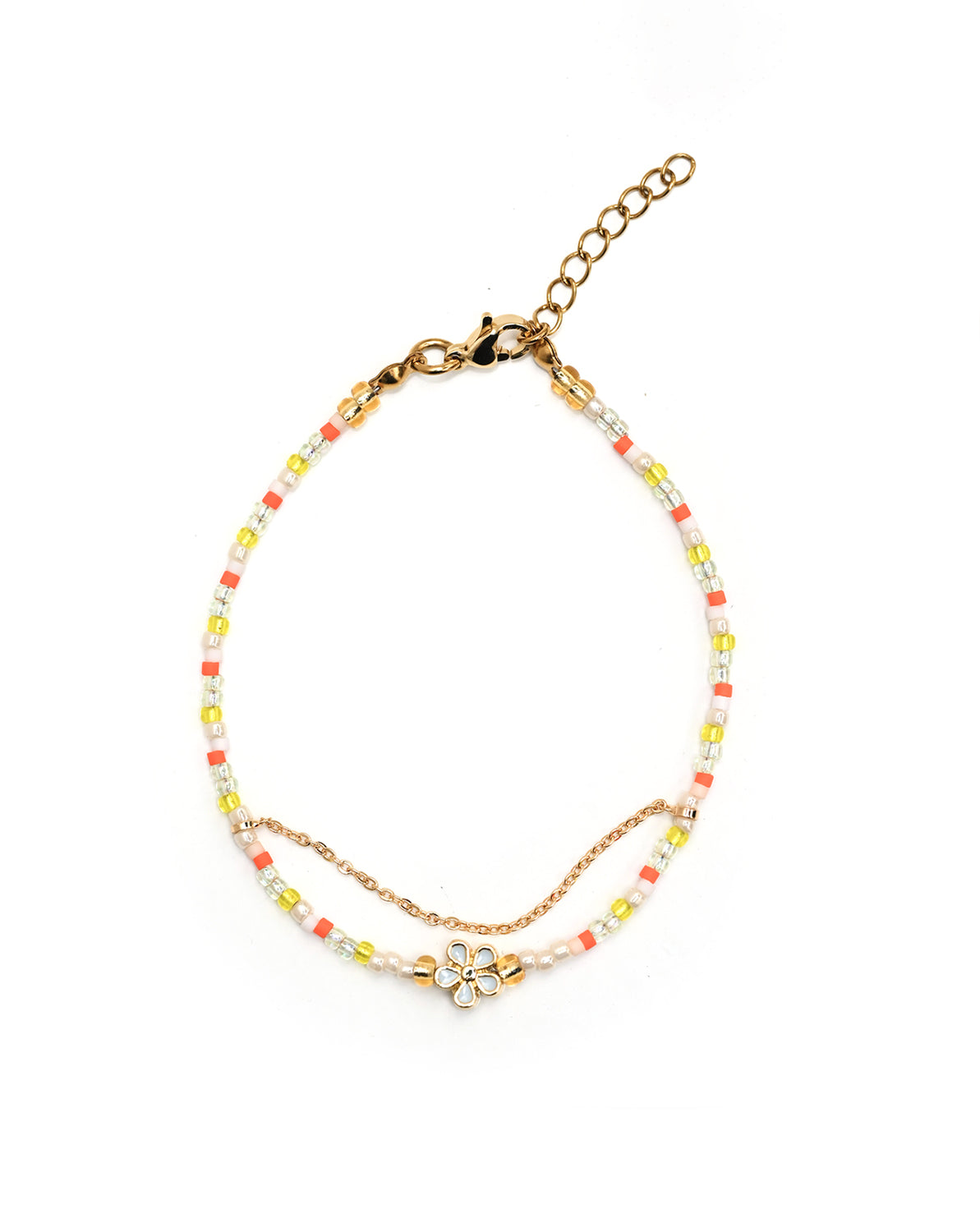 ENVET Tangerine Glow Beaded Bracelet