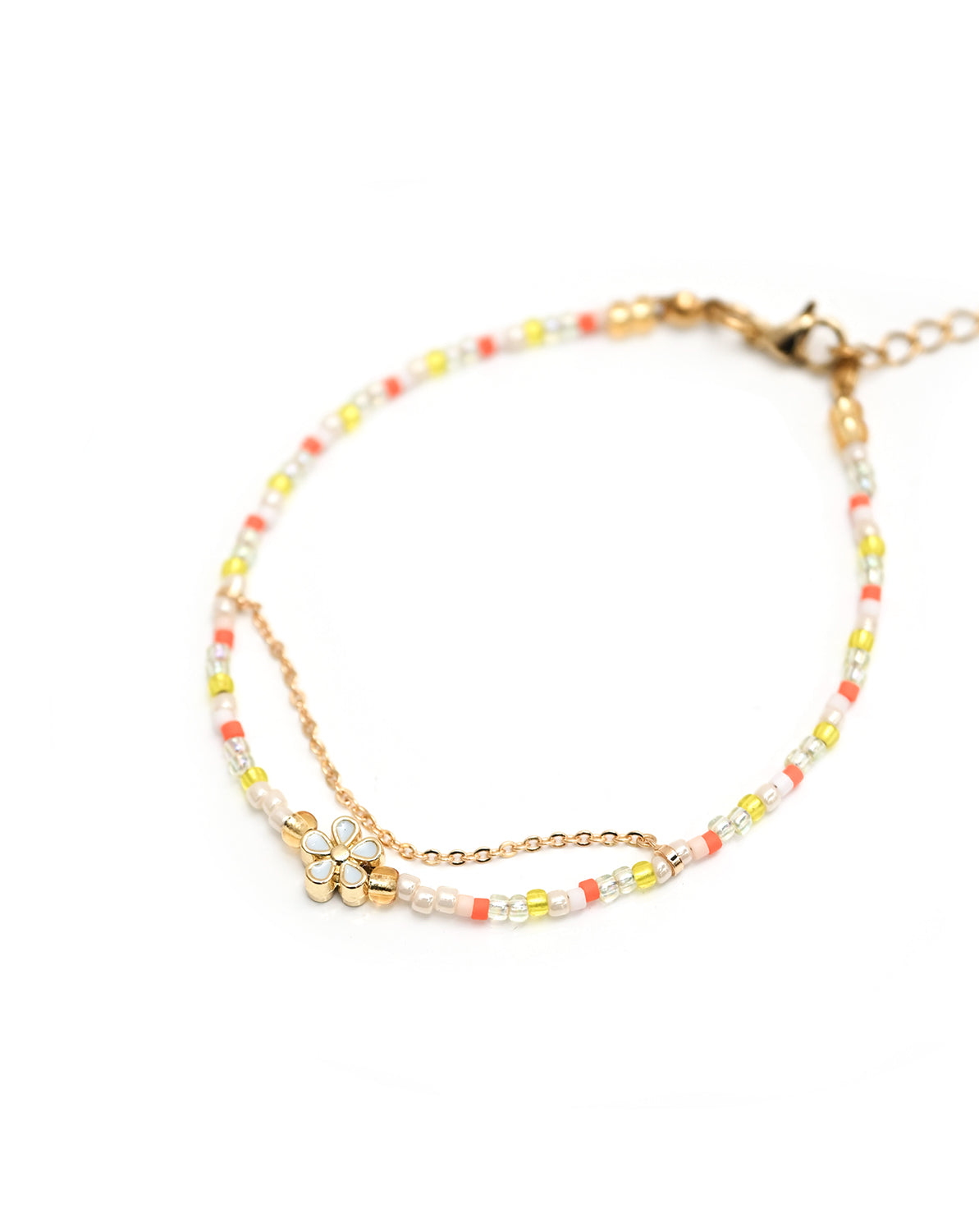 ENVET Tangerine Glow Beaded Bracelet