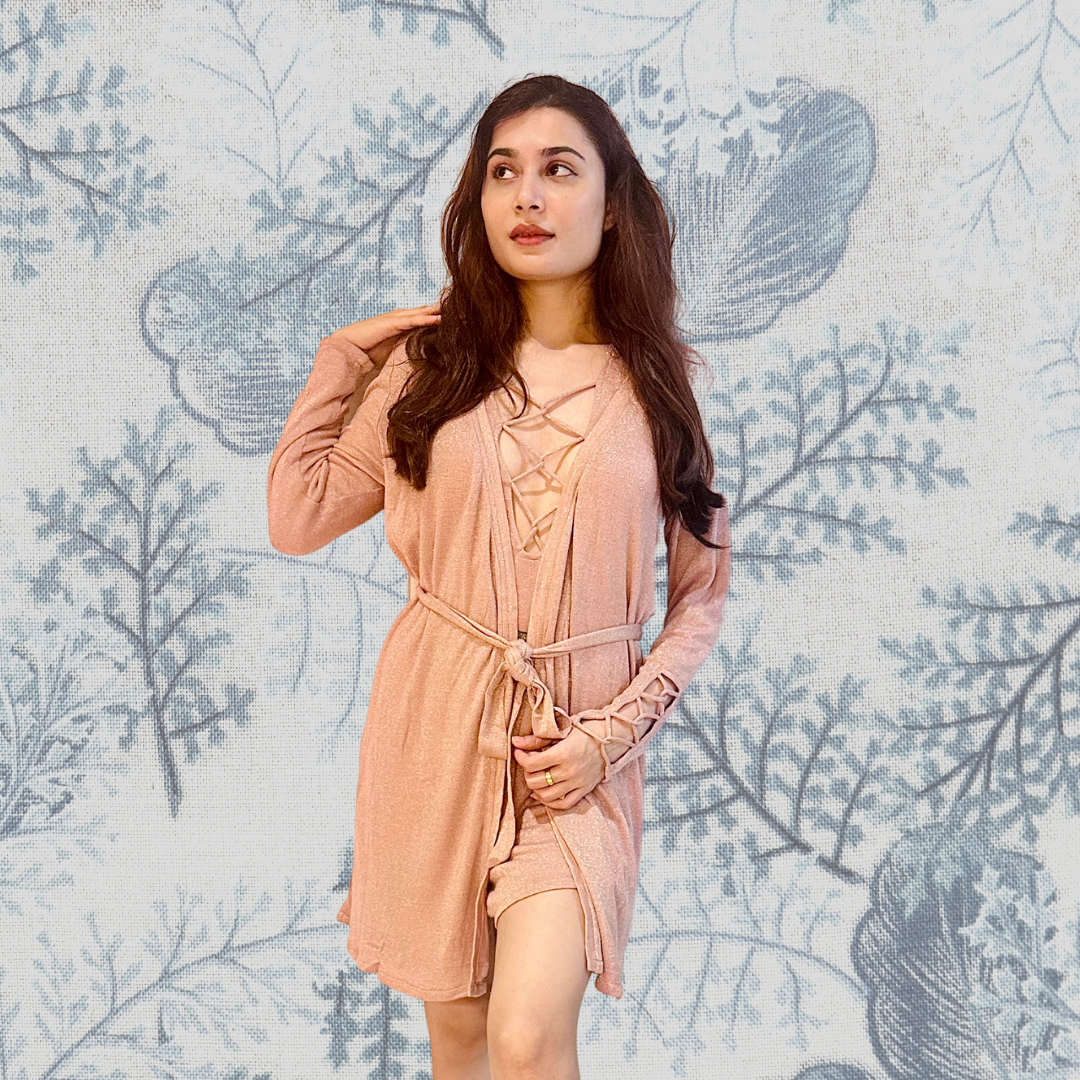 Junglesuit Film & Chill Robe – Powder Pink