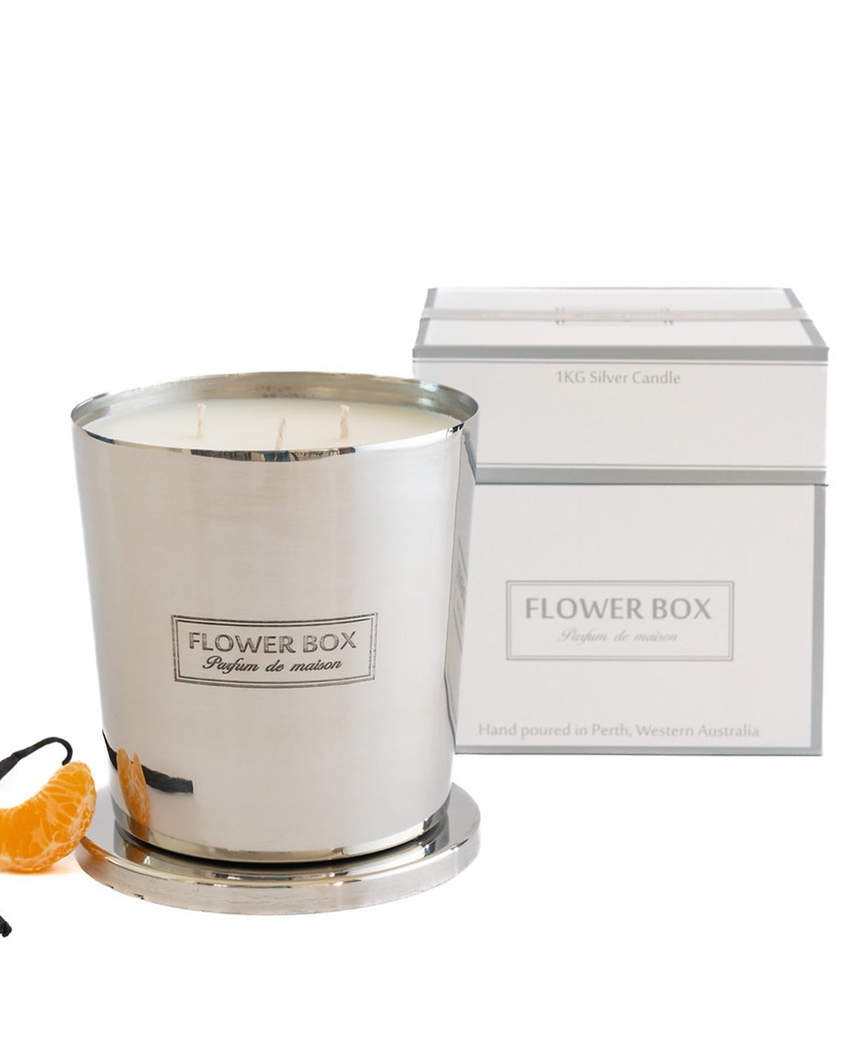 Flower Box Hallmark Candle (1kg) - Mandarin & Vanilla Bean