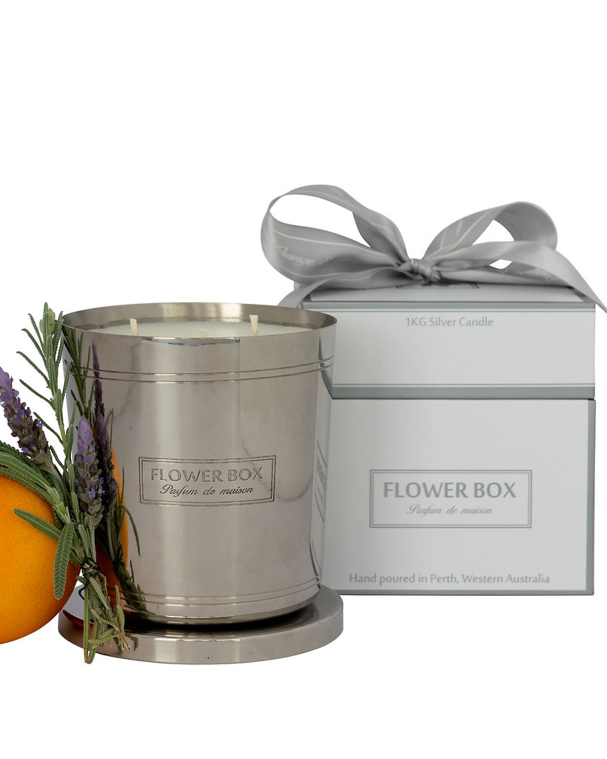 Flower Box Hallmark Candle (1kg) - Sweet Orange & Lavender