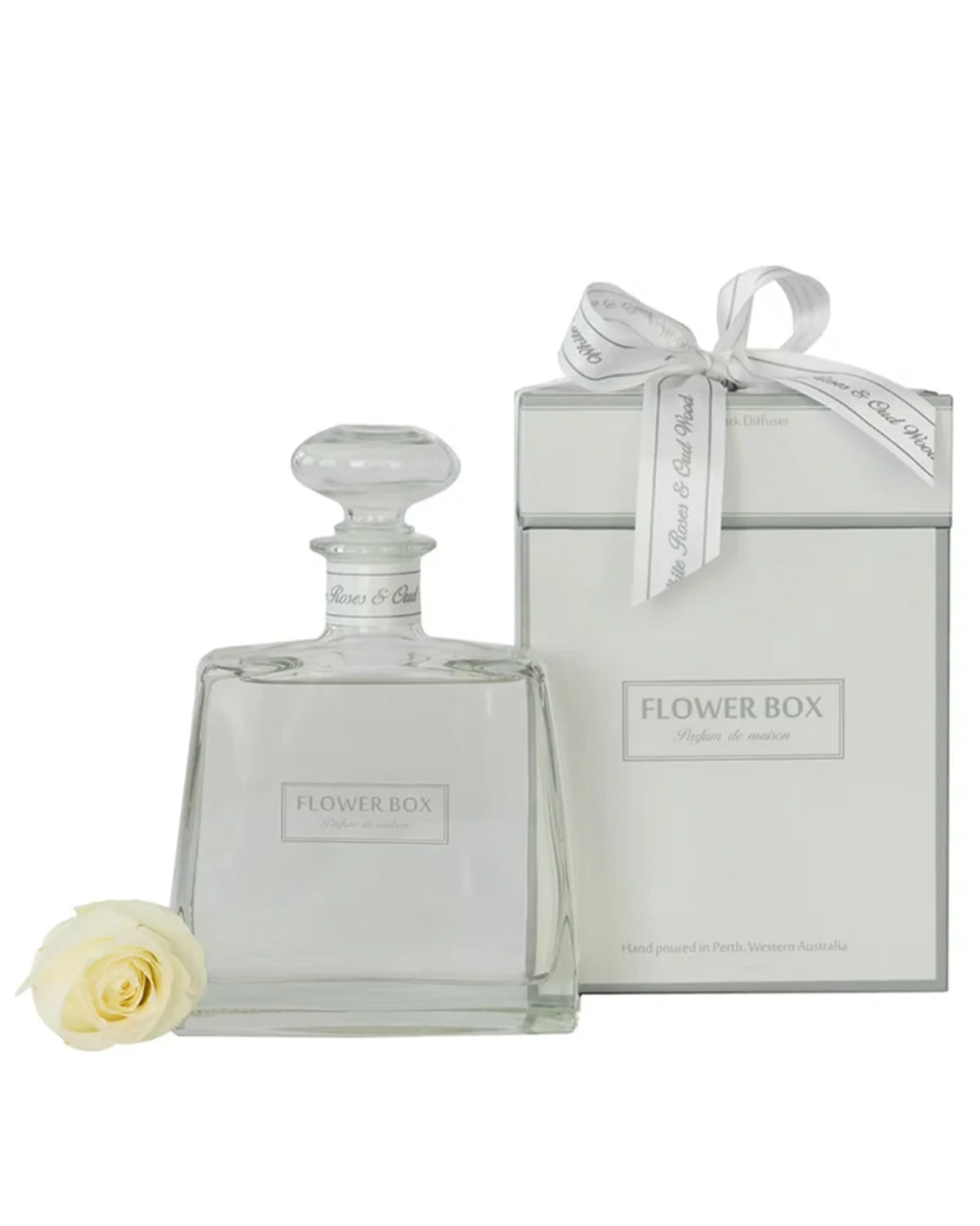 Flower Box Hallmark Diffuser (700ml) - White Rose & Oudwood