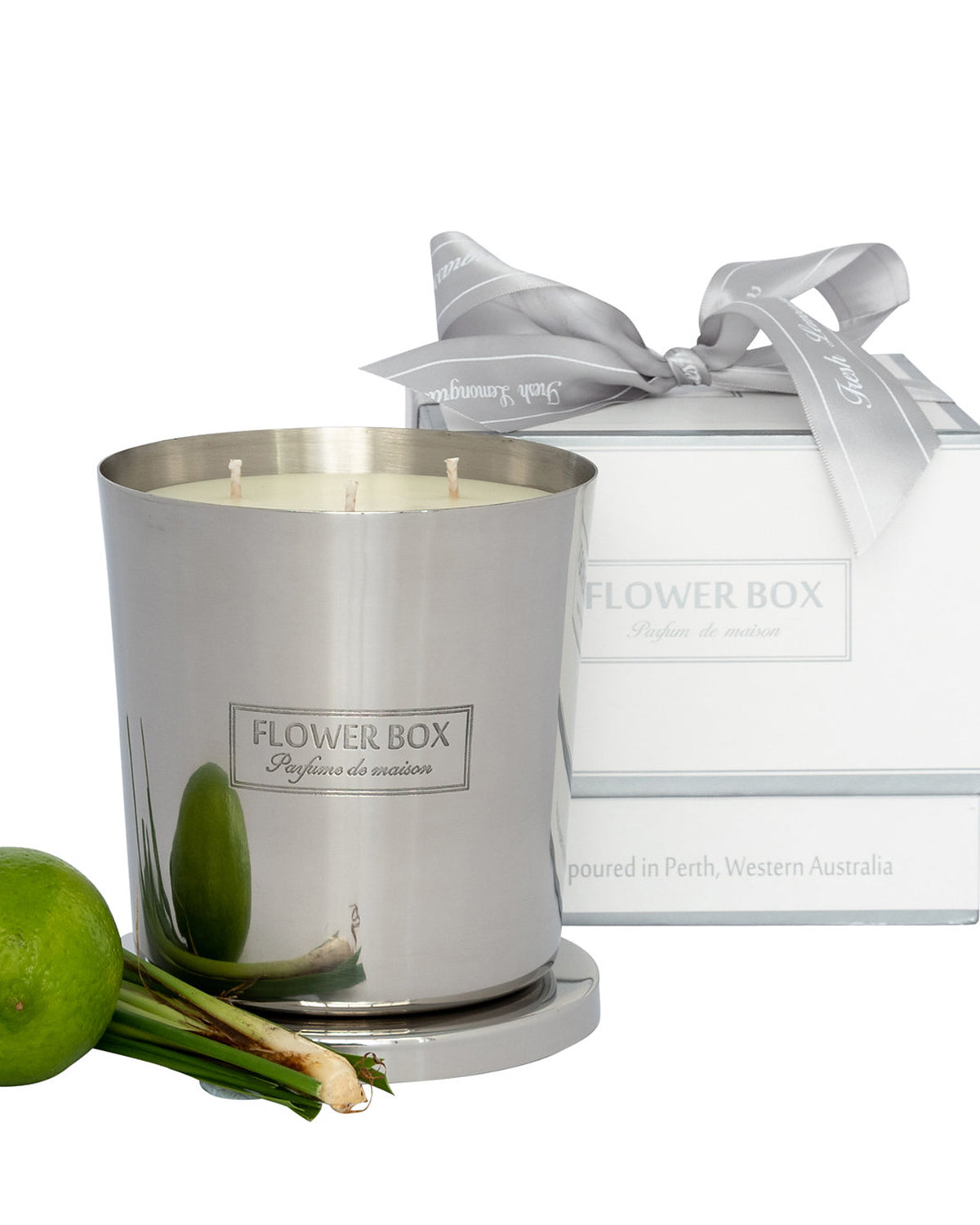 Flower Box Hallmark Candle (1kg) - Fresh Lemongrass