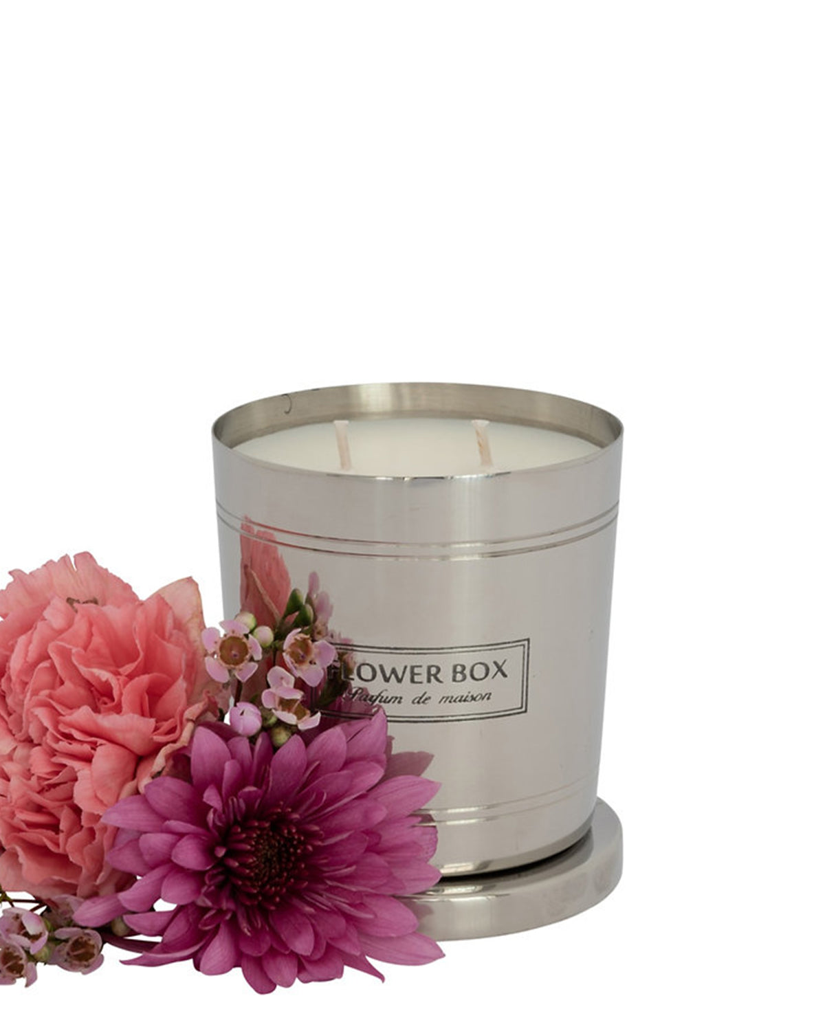 Flower Box The Standard Candle (300g) - Pink Flowers
