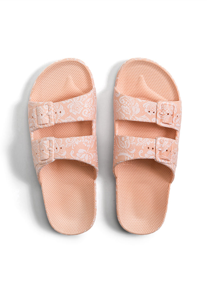 Freedom Moses Lace Apricot Slides