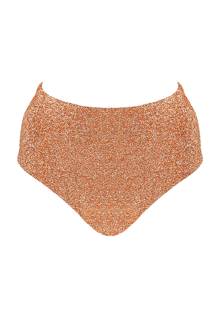 HÁI High Waisted Bikini Bottom - Light Copper