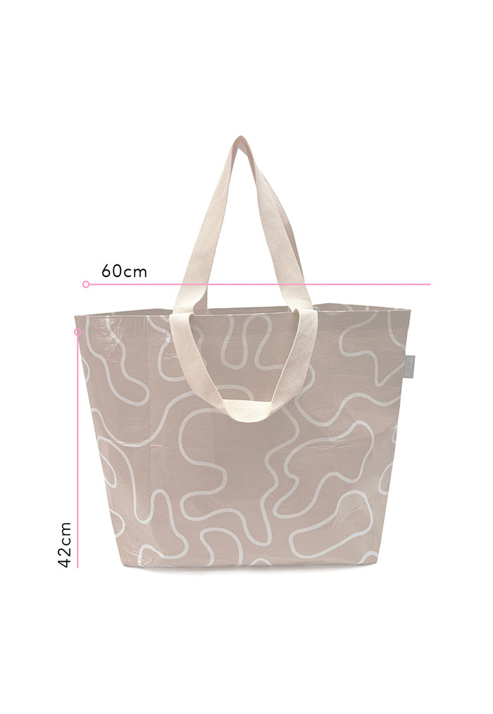 Hello Weekend Weekender Tote Bag - Latte